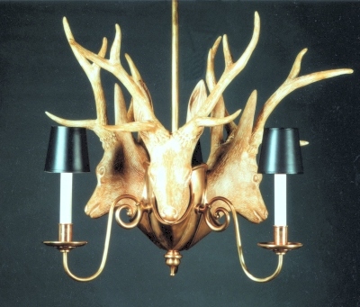 Country Manor Deerhead Chandelier