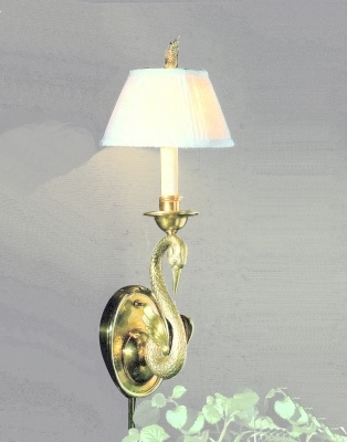 Traditional French Sconce with Sculptured Swan Motif