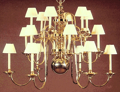 Large Georgian 3-Tier Chandelier