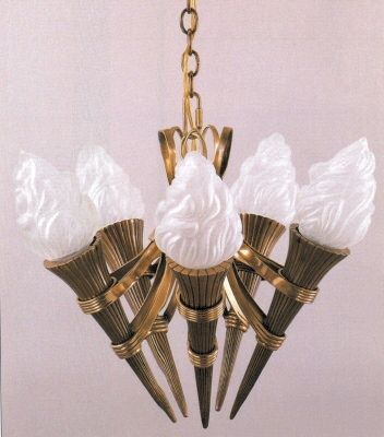 RIBBON TORCH CHANDELIER