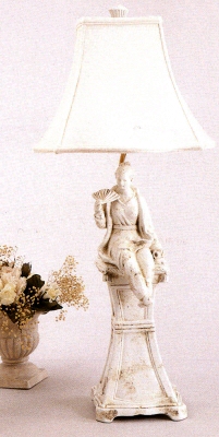 Chinoiserie Female on    Square Pedestal