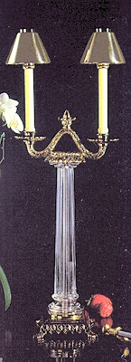 Classic French Two Arm Candlestand with Shaded  Candle Followers