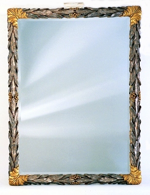 Acanthus and Laurel Leaf Mirror with Berries