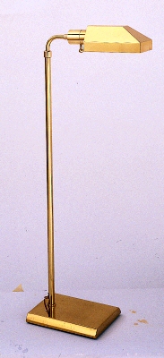 Adjustable Floor Lamp with Rectangular Beveled Base