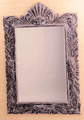 Hand Carved Ornate Rectangular Mirror