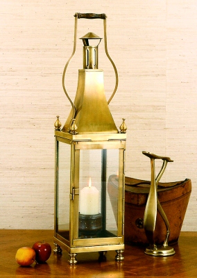 Hand Fashioned           Rectangular Table Lantern with Handle