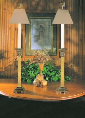 Square Column with Greek Key Motif